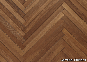 PARQUET CHÊNE SEMI-MASSIF CHEVRON BROWN FUMÉ - Oak parquet _ CarréSol Éditions