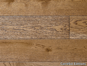 PARQUET CHÊNE MASSIF BROWN - Brushed oak parquet _ CarréSol Éditions