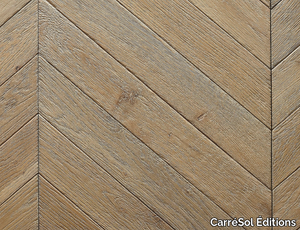 POINT DE HONGRIE CHÊNE MASSIF URBAN - Brushed oak parquet _ CarréSol Éditions