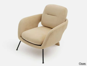 BELLISARA - Fabric armchair with armrests _ Casa