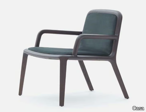 VIDOR - Leather armchair with armrests _ Casa