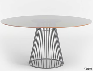 CARLINO - Round glass dining table _ Casa