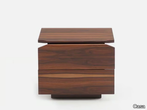 ISMARA - Square wooden bedside table with drawers _ Casa