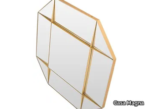 VASCO - Wall-mounted mirror with brass frame _ Casa Magna