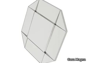 VASCO - Framed wall-mounted mirror with stainless steel frame _ Casa Magna