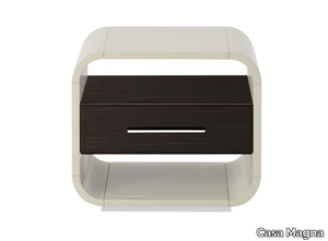 SIMONE - Rectangular wooden bedside table with drawers _ Casa Magna