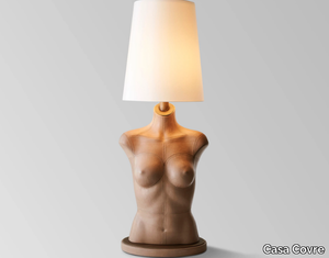 EVA - Indirect light leather covered table lamp _ Casa Covre