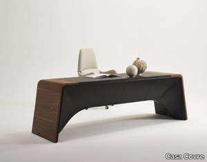 VICTOR - Wood and leather executive desk _ Casa Covre