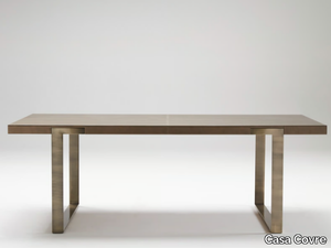 URBINO - Rectangular wooden table with metal base _ Casa Covre