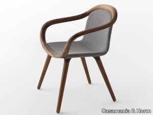 GINEVRA - Solid wood chair with armrests _ Casamania & Horm