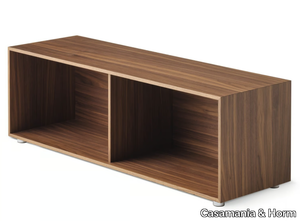 DUET - Low walnut coffee table with storage space _ Casamania & Horm