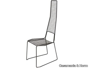 ALIENO HIGH - Sled base metal garden chair high-back _ Casamania & Horm