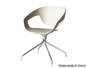 VAD SWIVEL POLYPROPYLENE - Swivel trestle-based polypropylene chair _ Casamania & Horm