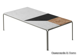 RAGTIME - Low rectangular marble coffee table _ Casamania & Horm