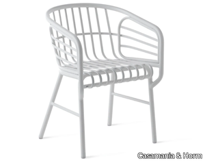 RAPHIA ALLUMINIO - Aluminium chair with armrests _ Casamania & Horm