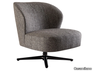 DHORA SLIM - Swivel fabric armchair with 4-spoke base _ Casamilano