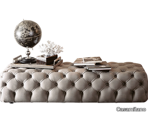 HYATT - Tufted rectangular leather pouf _ Casamilano