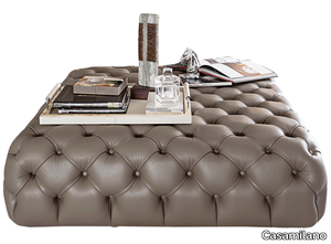 HYATT - Tufted square leather pouf _ Casamilano