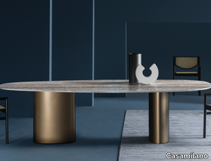 TANGERI - Oval marble table _ Casamilano