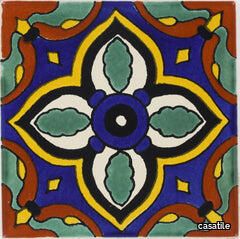 Mexican Talavera Ceramic Decorative Tile: Livorno