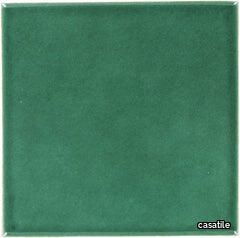 Mexican Talavera Ceramic Solid Tile: Verde Hoja