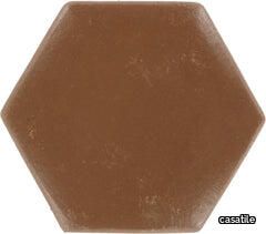 7.875 x 8.875 Sealed Hexagon - Spanish Mission Red Floor Tile