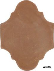 8.5 x 11.25 Unsealed Arabesque 2 - Spanish Mission Red Floor Tile