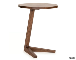 CROSS - Round walnut side table _ Case