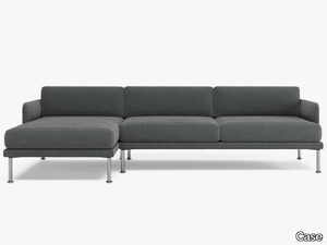 NORDIN - 3 seater sectional fabric sofa with chaise longue _ Case