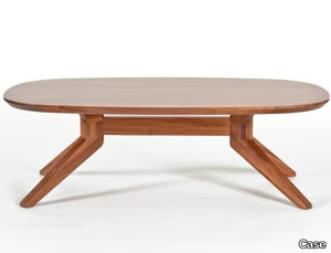 CROSS - Oval walnut coffee table _ Case