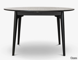 DULWICH - Extending round black stain table _ Case