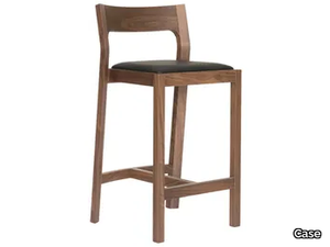 PROFILE - High walnut stool with integrated cushion _ Case