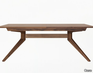 CROSS - Extending rectangular walnut table _ Case