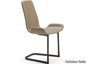 FLAMINGO - Cantilever leather chair _ Cattelan Italia