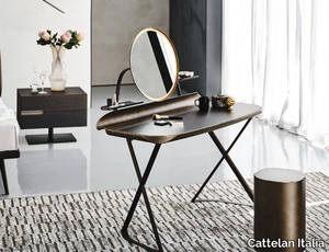 COCOON TROUSSE LEATHER - Steel and leather dressing table _ Cattelan Italia