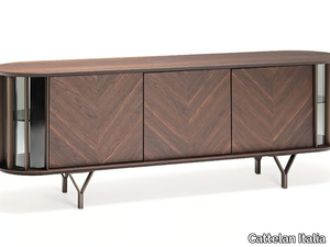 COSTES - Walnut sideboard with doors _ Cattelan Italia