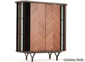 COSTES - Walnut highboard with doors _ Cattelan Italia