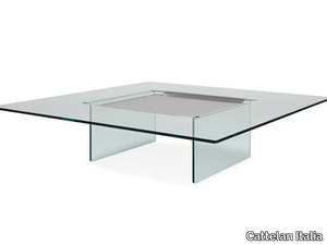 CARRÈ - Square crystal coffee table _ Cattelan Italia