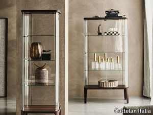 CHANTAL - Wood and glass display cabinet _ Cattelan Italia