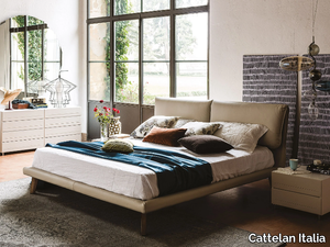 ADAM - Double bed with upholstered headboard _ Cattelan Italia