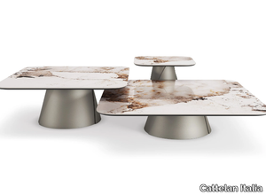 ALBERT KERAMIK S - Square ceramic coffee table _ Cattelan Italia