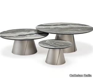 ALBERT KERAMIK - Round ceramic coffee table _ Cattelan Italia