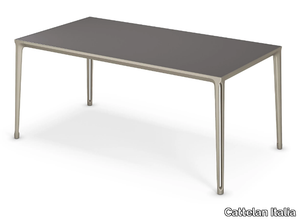 BOULEVARD - Rectangular glass and aluminium table _ Cattelan Italia