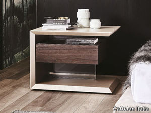 BIAGIO - Wooden bedside table with drawers _ Cattelan Italia