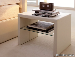 DORIAN - Rectangular leather bedside table _ Cattelan Italia