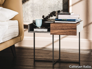 DANTE - Rectangular wooden bedside table _ Cattelan Italia