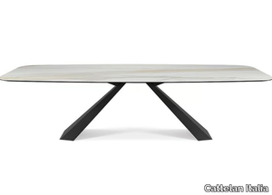 ELIOT KERAMIK - Steel table and ceramic top _ Cattelan Italia