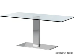 ELVIS - Rectangular crystal and stainless steel table _ Cattelan Italia