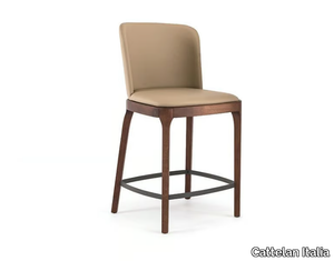 MAGDA - Upholstered high stool with back _ Cattelan Italia