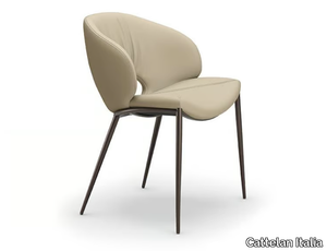 MIRANDA ML - Upholstered leather chair _ Cattelan Italia